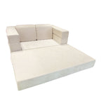 Modern Minimalist Foldable Sofa Bed For Living Room & Bedroom - Chenille Compression Convertible Couch With High Resilience Foam For Small Spaces Lumendat