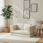 Modern Minimalist Foldable Sofa Bed For Living Room & Bedroom - Chenille Compression Convertible Couch With High Resilience Foam For Small Spaces Lumendat