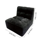 Modern Minimalist Chenille Compression Sofa - Frame-Free High Resilience Foam Portable Couch In Single & Loveseat Options For Living Room Lumendat