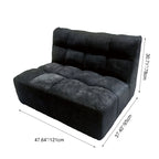 Modern Minimalist Chenille Compression Sofa - Frame-Free High Resilience Foam Portable Couch In Single & Loveseat Options For Living Room Lumendat