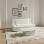 Modern Minimalist Sherpa Compression Sofa - Frame-Free High Resilience Foam Couch For Living Room Lumendat