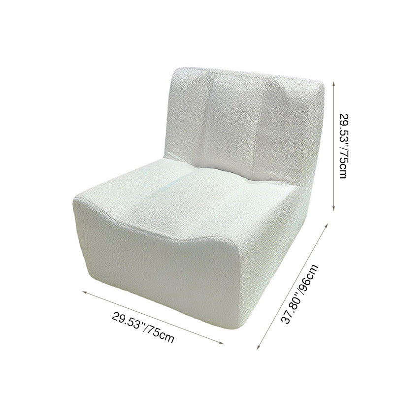 Modern Minimalist Sherpa Compression Sofa - Frame-Free High Resilience Foam Couch For Living Room Lumendat
