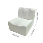 Modern Minimalist Sherpa Compression Sofa - Frame-Free High Resilience Foam Couch For Living Room Lumendat