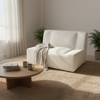 Modern Minimalist Sherpa Compression Sofa - Frame-Free High Resilience Foam Couch For Living Room Lumendat