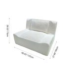 Modern Minimalist Sherpa Compression Sofa - Frame-Free High Resilience Foam Couch For Living Room Lumendat