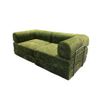 Modern Chenille Convertible Sofa Bed - Compression Foldable Couch With High Resilience Foam And Metal Frame For Living Room & Bedroom Lumendat