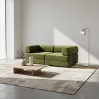 Modern Chenille Convertible Sofa Bed - Compression Foldable Couch With High Resilience Foam And Metal Frame For Living Room & Bedroom Lumendat
