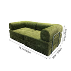 Modern Chenille Convertible Sofa Bed - Compression Foldable Couch With High Resilience Foam And Metal Frame For Living Room & Bedroom Lumendat