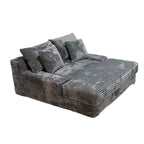 Modern Corduroy Sofa Bed - Frameless Modular Floor Couch With High Resilience Foam For Living Room & Bedroom Lumendat