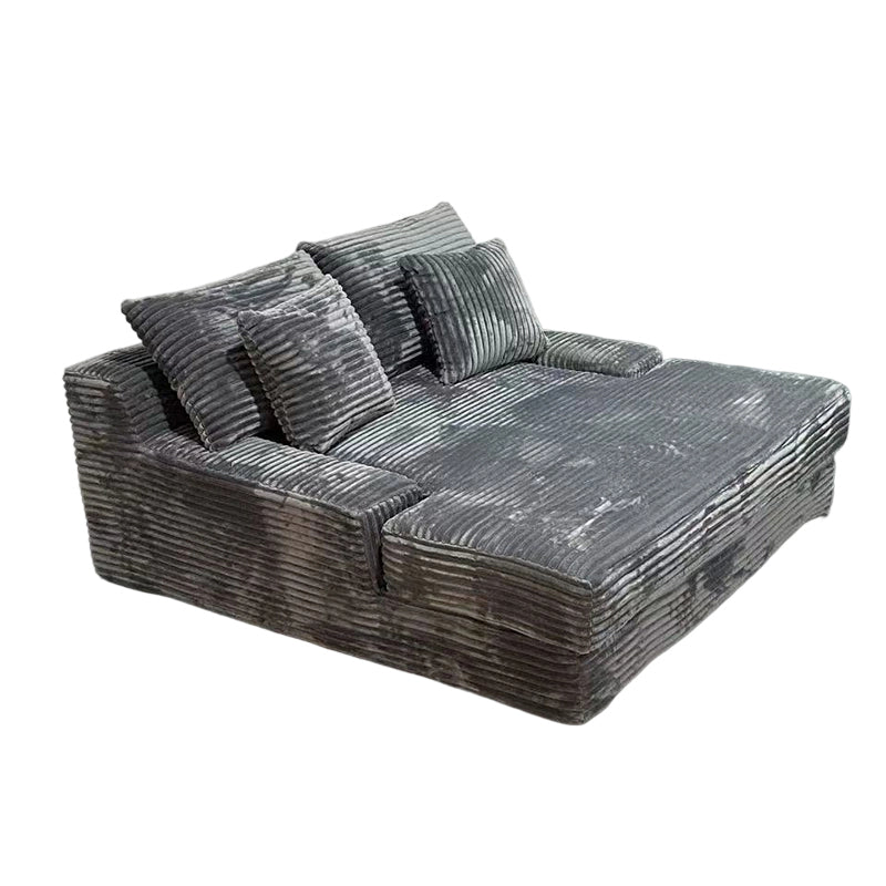 Modern Corduroy Sofa Bed - Frameless Modular Floor Couch With High Resilience Foam For Living Room & Bedroom Lumendat