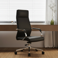 Modern Luxury Ergonomic Office Chair - Leather Executive Desk Chair Plywood & Metal Frame High-Density Foam With Wheels, Swivel, Adjustable Height & Reclining Function Lumendat