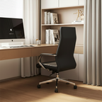Modern Luxury Ergonomic Office Chair - Leather Executive Desk Chair Plywood & Metal Frame High-Density Foam With Wheels, Swivel, Adjustable Height & Reclining Function Lumendat