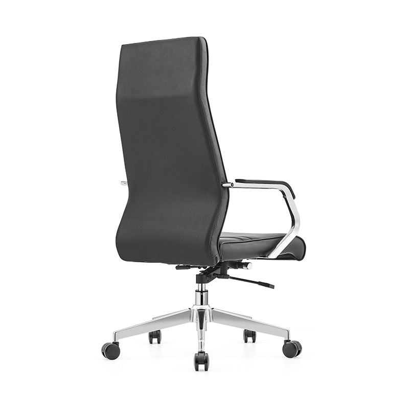 Modern Luxury Ergonomic Office Chair - Leather Executive Desk Chair Plywood & Metal Frame High-Density Foam With Wheels, Swivel, Adjustable Height & Reclining Function Lumendat