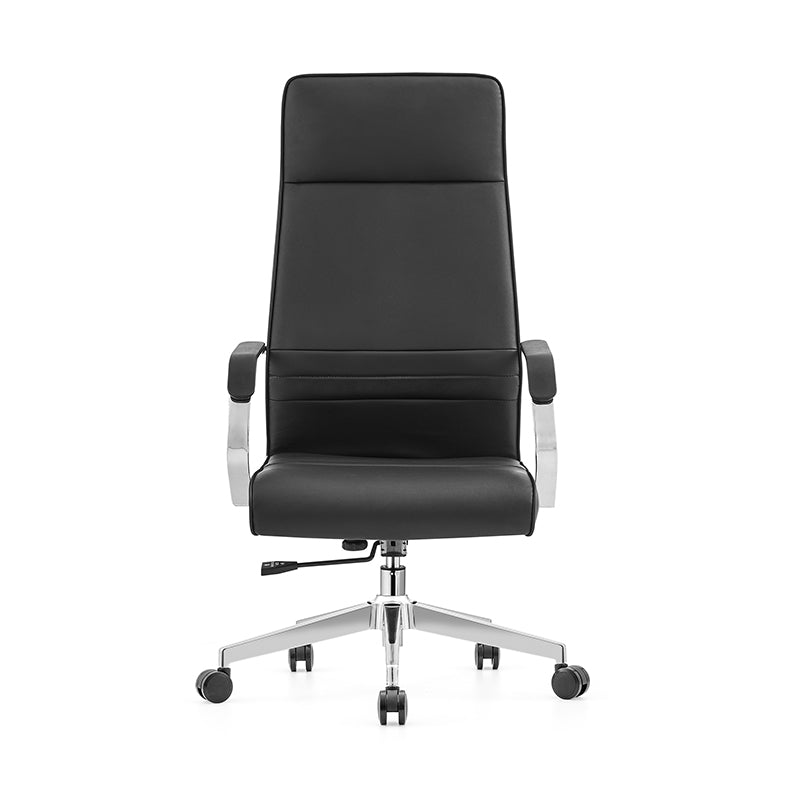Modern Luxury Ergonomic Office Chair - Leather Executive Desk Chair Plywood & Metal Frame High-Density Foam With Wheels, Swivel, Adjustable Height & Reclining Function Lumendat