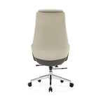 Modern Luxury Ergonomic Executive Office Chair - Adjustable Height Swivel Leather Plywood Metal Desk Chair With Wheels, Reclining Function & Aluminum Base Lumendat