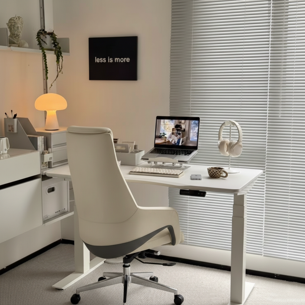 Modern Luxury Ergonomic Executive Office Chair - Adjustable Height Swivel Leather Plywood Metal Desk Chair With Wheels, Reclining Function & Aluminum Base Lumendat