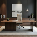 Modern Luxury Ergonomic Executive Chair - Leather Plywood Metal Office High Back Desk Chair With Adjustable Height, Swivel Wheels & Reclining Function Lumendat
