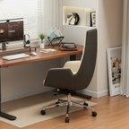 Modern Luxury Ergonomic Executive Chair - Leather Plywood Metal Office High Back Desk Chair With Adjustable Height, Swivel Wheels & Reclining Function Lumendat