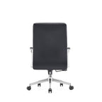 Modern Minimalist Ergonomic Mid-Back Office Chair - Adjustable Height Swivel Leather Plywood Metal Desk Chair With Wheels And Reclining Function Lumendat