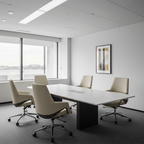 Contemporary Nordic Mid-Back Leather Plywood Metal Office Chair - Ergonomic Executive Desk Chair With Adjustable Height, Swivel Wheels & Reclining Function Lumendat