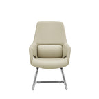 Modern Minimalist Cantilever Plywood Metal Office Chair - Ergonomic Mid-Back Leather Guest Chair For Office & Reception Lumendat