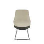 Modern Minimalist Cantilever Plywood Metal Office Chair - Ergonomic Mid-Back Leather Guest Chair For Office & Reception Lumendat