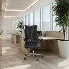 Modern Ergonomic High Back Leather Plywood & Metal Office Chair Executive Swivel Desk Chair With Headrest Lumbar Support Adjustable Rolling Computer Chair Lumendat