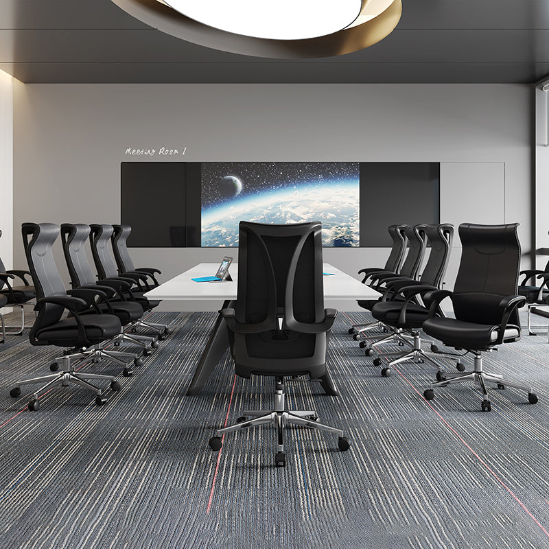 Modern Ergonomic High Back Leather Plywood & Metal Office Chair Executive Swivel Desk Chair With Headrest Lumbar Support Adjustable Rolling Computer Chair Lumendat