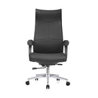 Modern Ergonomic High Back Leather Plywood & Metal Office Chair Executive Swivel Desk Chair With Headrest Lumbar Support Adjustable Rolling Computer Chair Lumendat