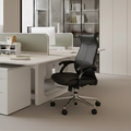 Modern Ergonomic High Back Leather Plywood & Metal Office Chair Executive Swivel Desk Chair With Headrest Lumbar Support Adjustable Rolling Computer Chair Lumendat