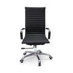 Modern Ergonomic High Back Leather Aluminum Alloy Oxford Fabric Office Chair Adjustable Swivel Executive Desk Chair With Lumbar Support Reclining Function For Home Office Lumendat