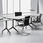 Modern Minimalist Leather Oxford Fabric Metal Conference Desk Chair - Ergonomic Mid Back Office Guest Chair For Meeting Room Reception Lumendat