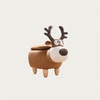 Lumendat Modern Minimalist Reindeer Solid Wood Velvet Kids Stool 1-Storage For Living Room Lumendat