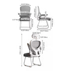 Modern Minimalist Ergonomic Design Metal PP Mesh Fabric Desk Chair With Backrest Adjustable Armrest For Home Office DFM-F