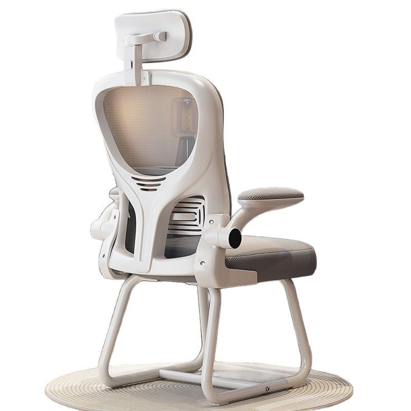 Modern Minimalist Ergonomic Design Metal PP Mesh Fabric Desk Chair With Backrest Adjustable Armrest For Home Office DFM-F