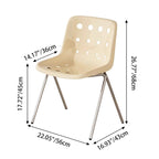 Modern Mid-Century Cheese Design PP Wrought Iron Dining Chair Backrest For Living Room & Dining Room DFM-F
