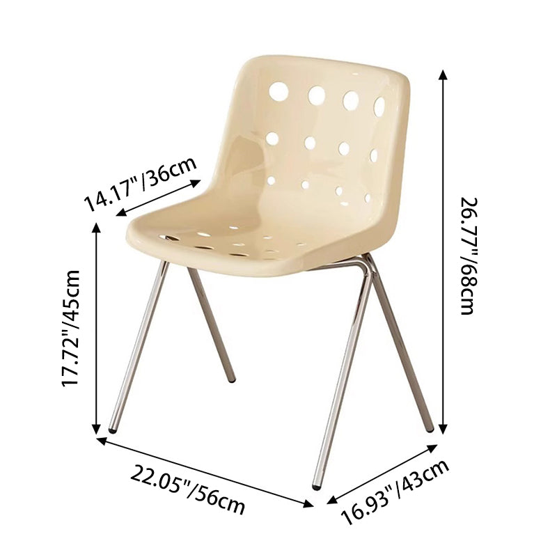 Modern Mid-Century Cheese Design PP Wrought Iron Dining Chair Backrest For Living Room & Dining Room DFM-F