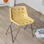 Modern Mid-Century Cheese Design PP Wrought Iron Dining Chair Backrest For Living Room & Dining Room DFM-F