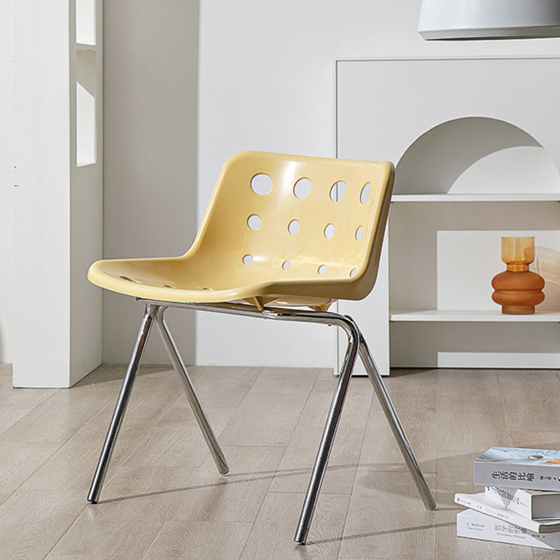 Modern Mid-Century Cheese Design PP Wrought Iron Dining Chair Backrest For Living Room & Dining Room DFM-F