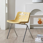 Modern Mid-Century Cheese Design PP Wrought Iron Dining Chair Backrest For Living Room & Dining Room DFM-F