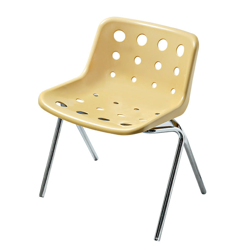 Modern Mid-Century Cheese Design PP Wrought Iron Dining Chair Backrest For Living Room & Dining Room DFM-F