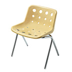 Modern Mid-Century Cheese Design PP Wrought Iron Dining Chair Backrest For Living Room & Dining Room DFM-F