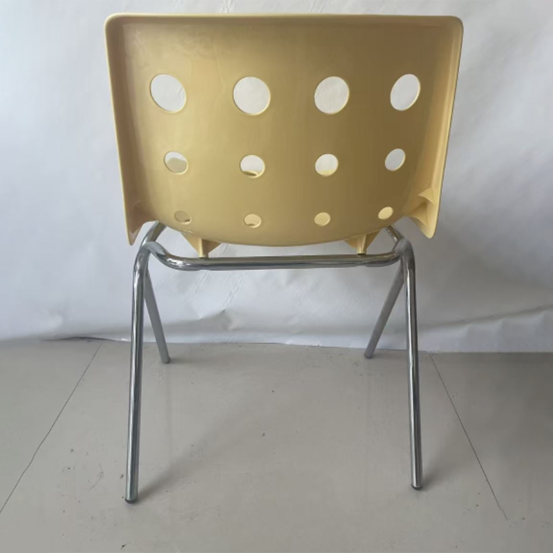 Modern Mid-Century Cheese Design PP Wrought Iron Dining Chair Backrest For Living Room & Dining Room DFM-F