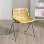 Modern Mid-Century Cheese Design PP Wrought Iron Dining Chair Backrest For Living Room & Dining Room DFM-F