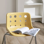 Modern Mid-Century Cheese Design PP Wrought Iron Dining Chair Backrest For Living Room & Dining Room DFM-F