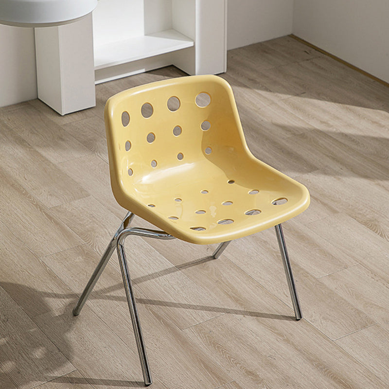 Modern Mid-Century Cheese Design PP Wrought Iron Dining Chair Backrest For Living Room & Dining Room DFM-F