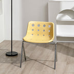 Modern Mid-Century Cheese Design PP Wrought Iron Dining Chair Backrest For Living Room & Dining Room DFM-F