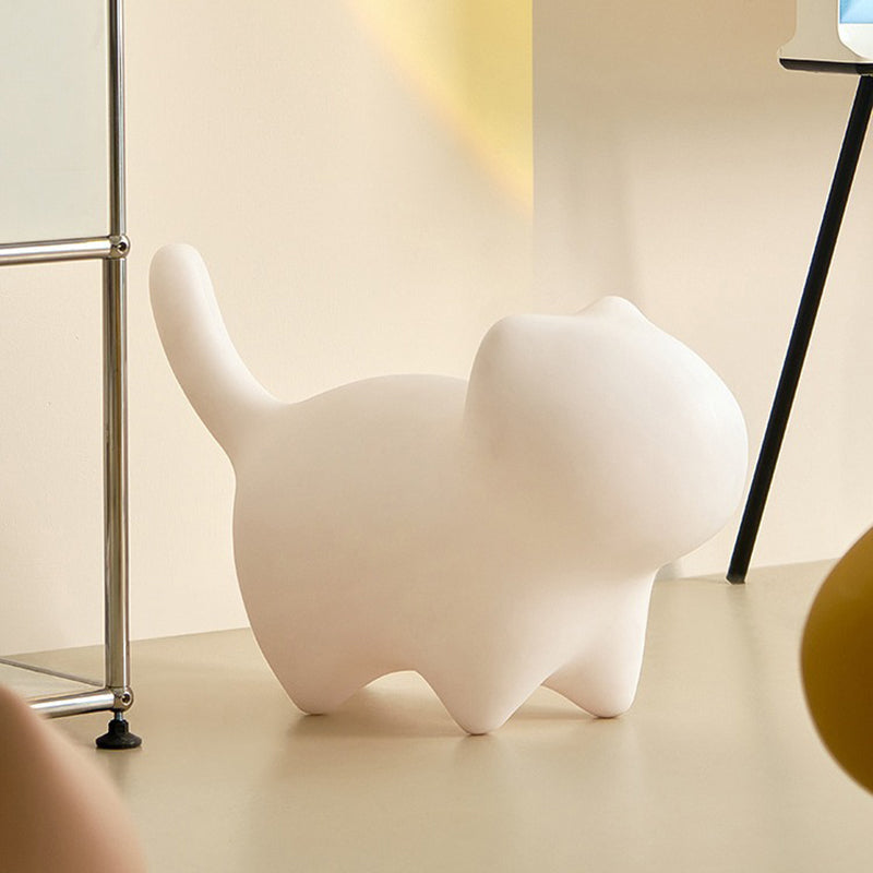 Lumendat Contemporary Creative Cat- Design Plastic Kids Stool Backless For Entryway & Living Room Lumendat