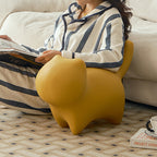 Lumendat Contemporary Creative Cat- Design Plastic Kids Stool Backless For Entryway & Living Room Lumendat