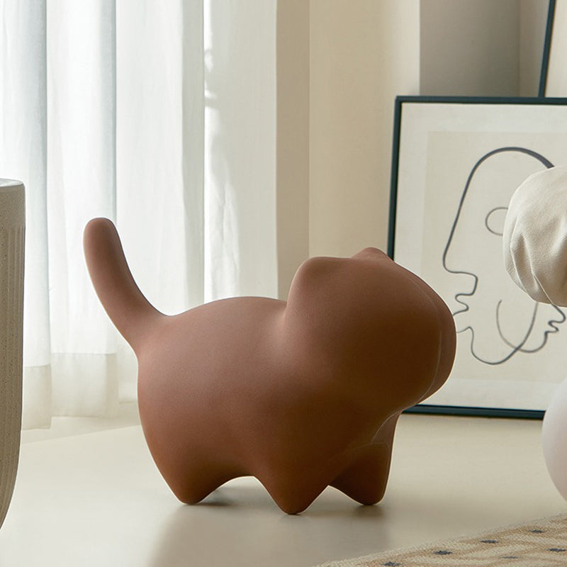 Lumendat Contemporary Creative Cat- Design Plastic Kids Stool Backless For Entryway & Living Room Lumendat